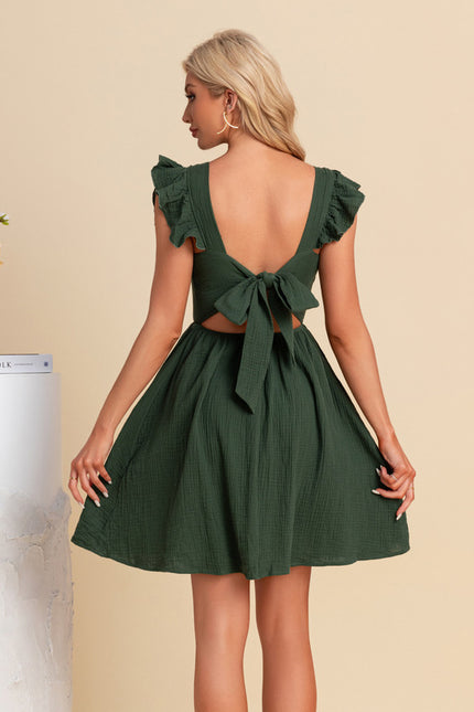 Robe Chic Verte Évasée - gallery 3