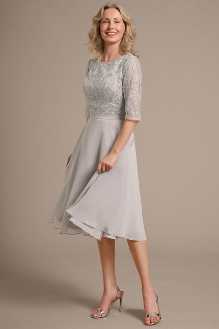 Robe Chic Grise Aérée - gallery 2