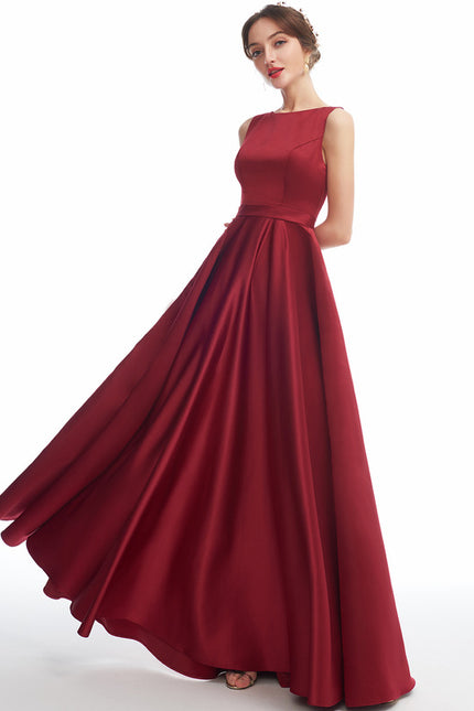 Robe Chic Rouge Satiné