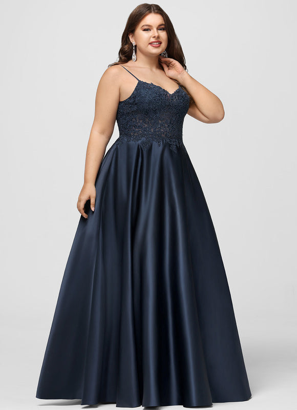 Robe Chic Bleu Marine Satinée - gallery 7