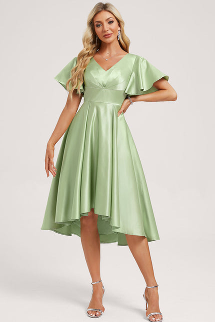 Robe Chic Asymétrique Vert Deau