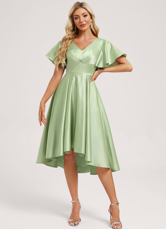 Robe Chic Asymétrique Vert Deau