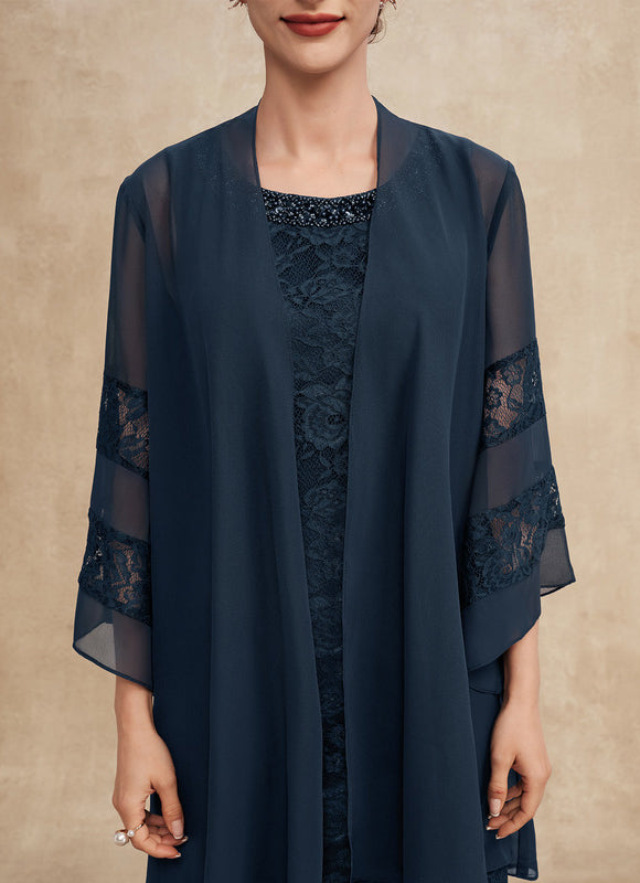 Robe Chic Bleu Nuit Dentelle Mariage - gallery 7