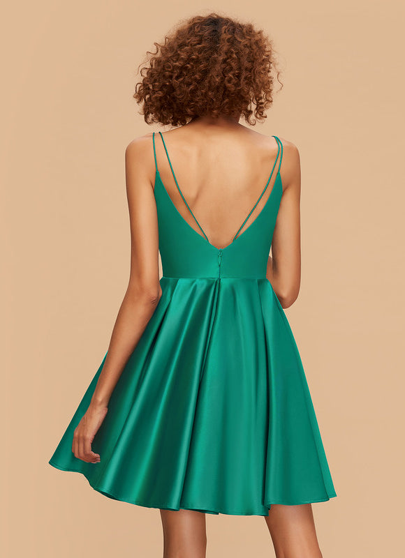 Robe En Soie Chic Courte - gallery 4