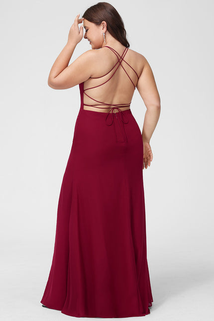 Robe Chic Rouge Élégant Longueur - gallery 9