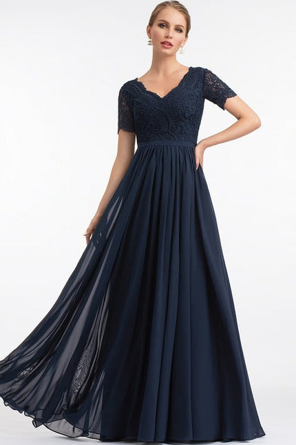 Robe Chic Longue Marine Élégante - gallery 3