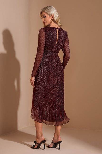 Robe Chic Éclat Bordeaux - gallery 1