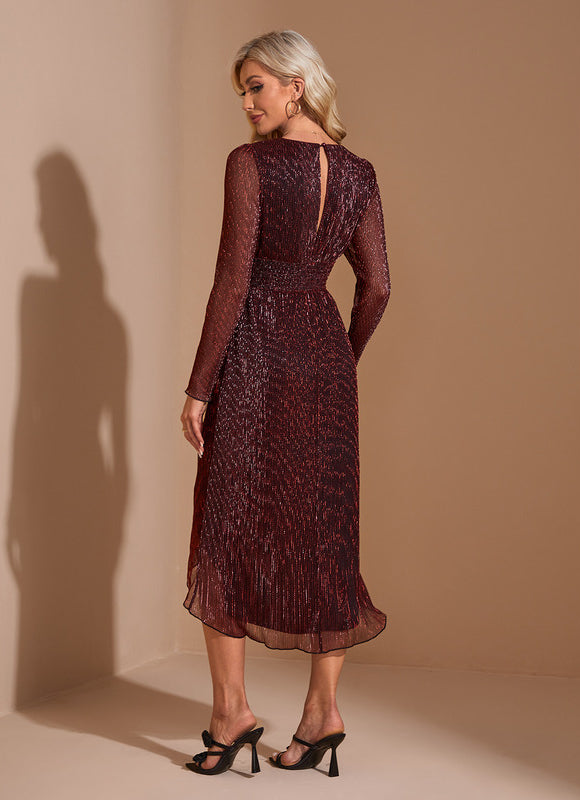 Robe Chic Éclat Bordeaux - gallery 1