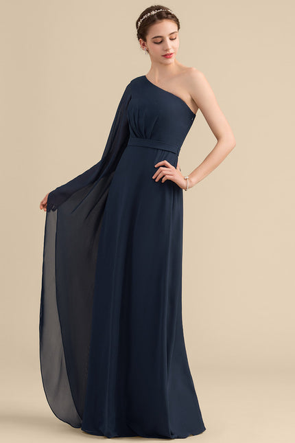 Robe Chic Asymétrique Beige - gallery 2