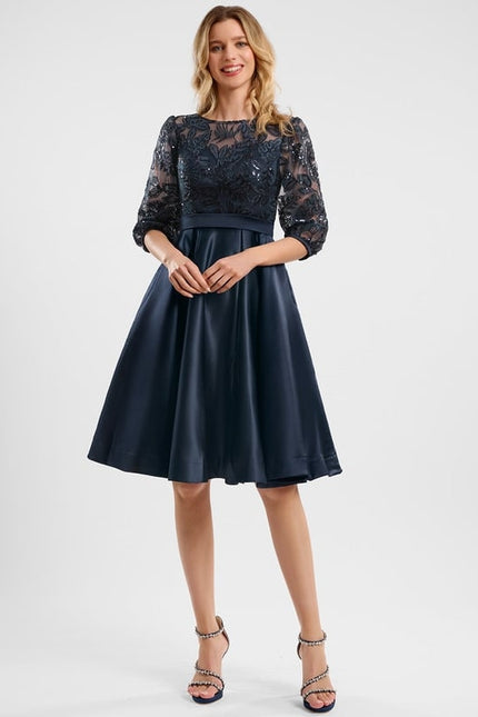 Robe Chic Satinée Étoilée - gallery 1