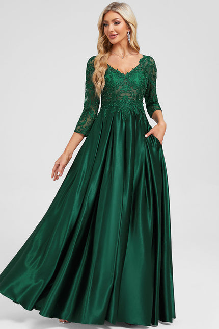 Robe Chic Éclat Soyeux Émeraude - gallery 5