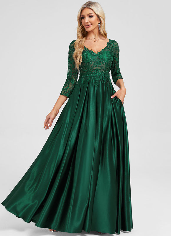 Robe Chic Éclat Soyeux Émeraude - gallery 5