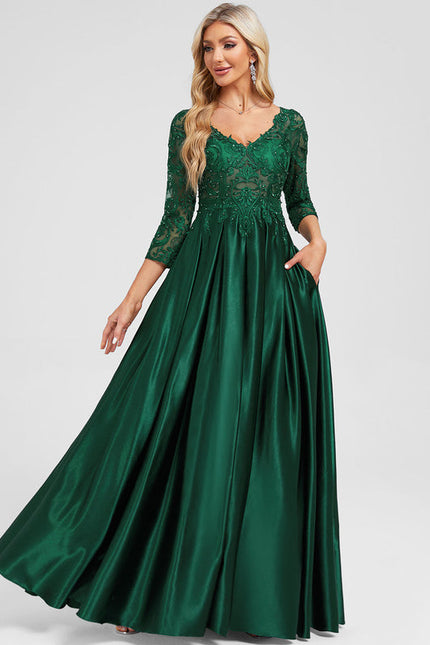 Robe Chic Éclat Soyeux Émeraude - gallery 5