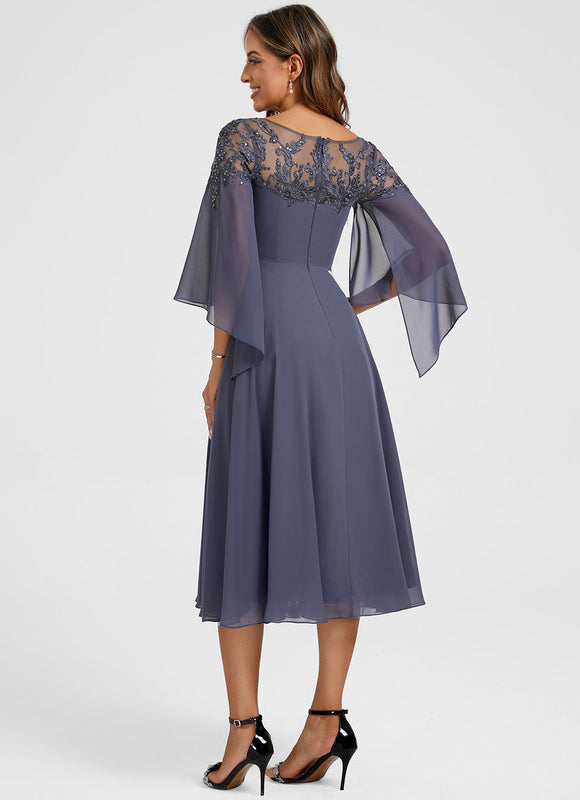 Robe Chic Longue Évasée Élégante - gallery 6