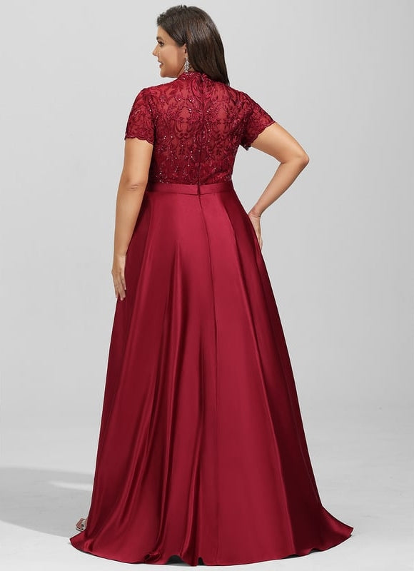 Robe Chic Satin Bordeaux Chic - gallery 7
