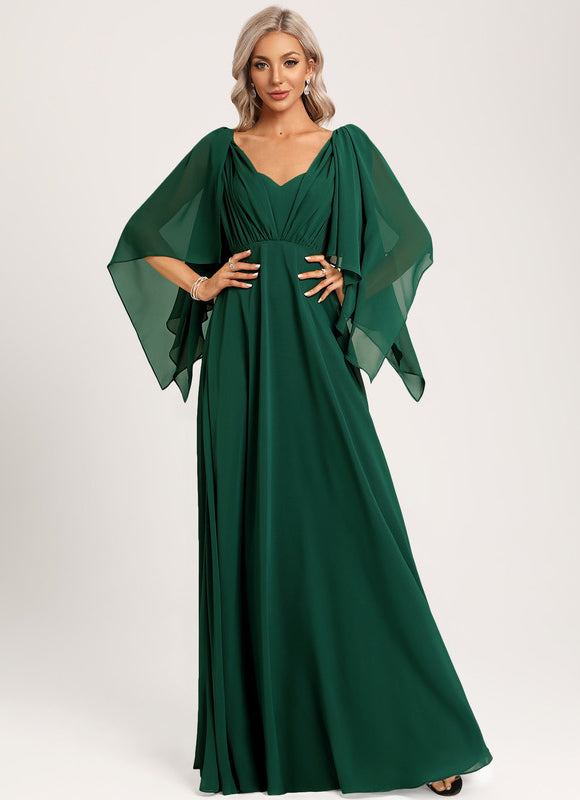 Robe Chic Chiffon Émeraude