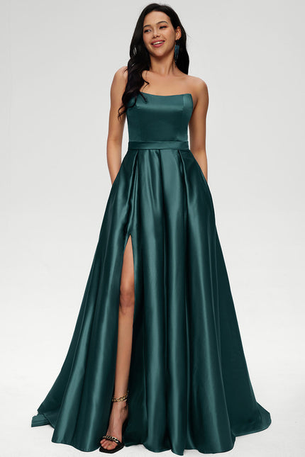 Robe Chic Satin Émeraude Chic