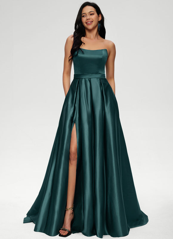 Robe Chic Satin Émeraude Chic