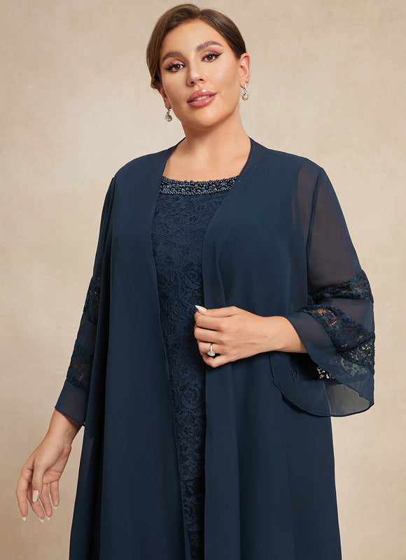 Robe Chic Bleu Nuit Dentelle Mariage - gallery 9
