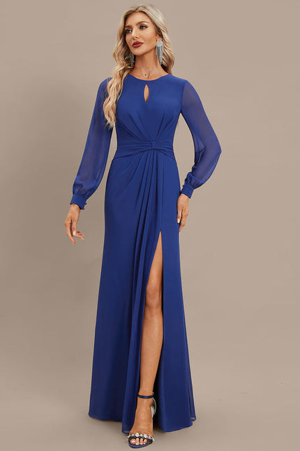 Robe Chic Longue Azur Drapée - gallery 4