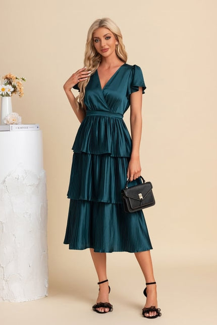 Robe Chic Plissée Satinée - gallery 6