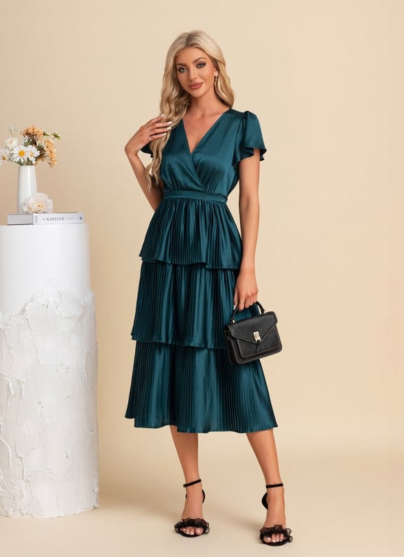 Robe Chic Plissée Satinée - gallery 6