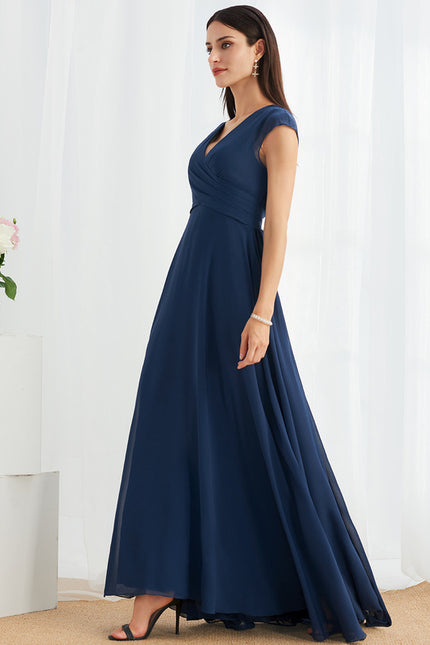 Robe Chic Fluide Bleu Nuit - gallery 1
