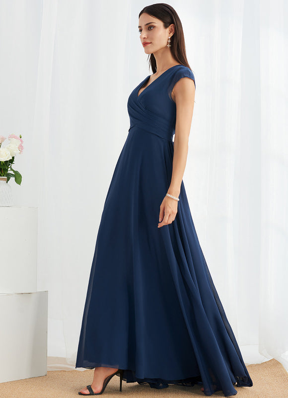 Robe Chic Fluide Bleu Nuit - gallery 1