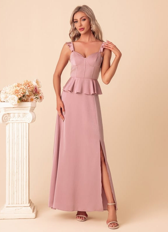 Robe Chic Peplum Satinée - gallery 3