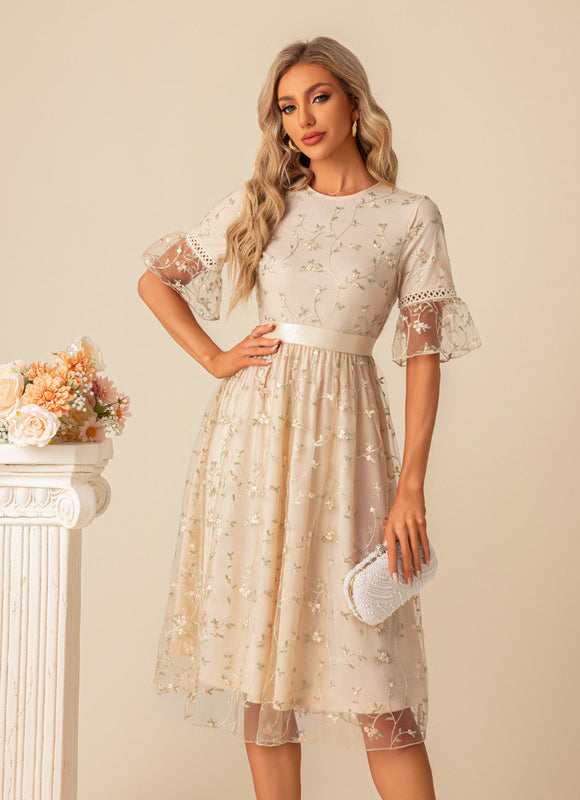 Robe Chic Tulle Fleurie
