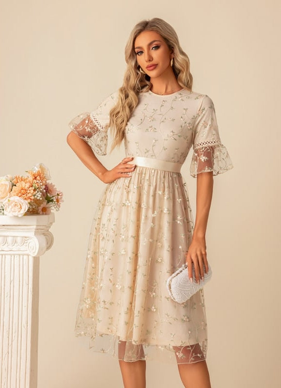 Robe Boheme Chic Beige