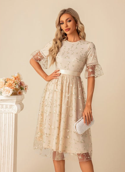 Robe Boheme Chic Beige