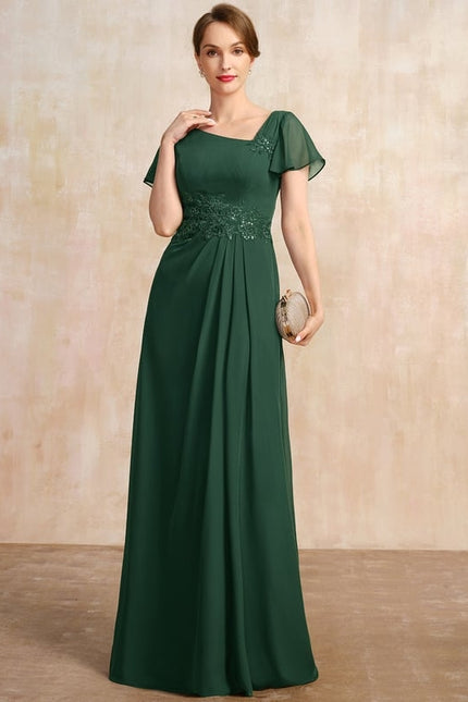 Robe Chic Col Flottant Émeraude - gallery 3