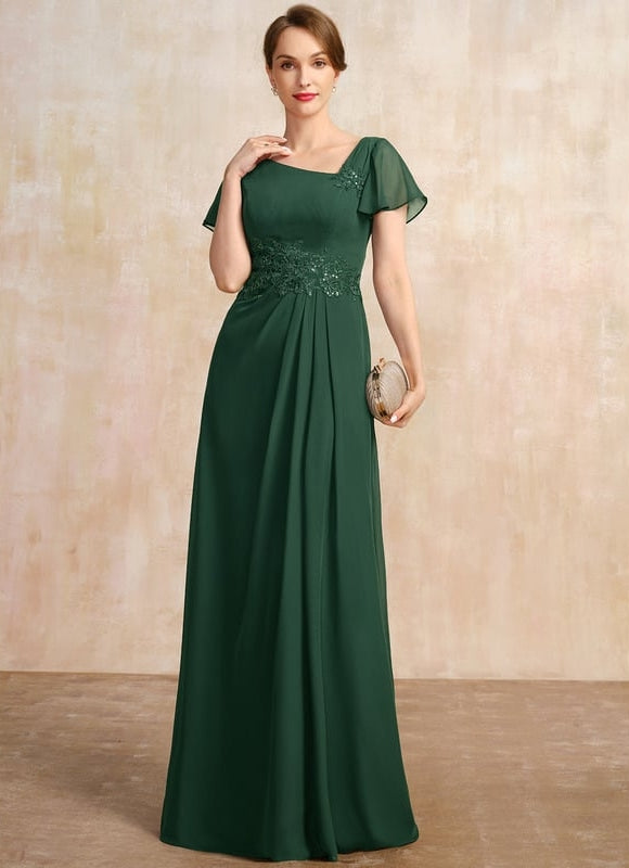 Robe Chic Col Flottant Émeraude - gallery 3