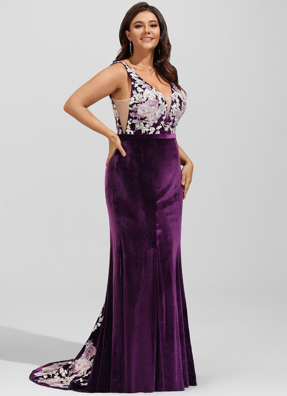 Robe Chic Velours Floral - gallery 5