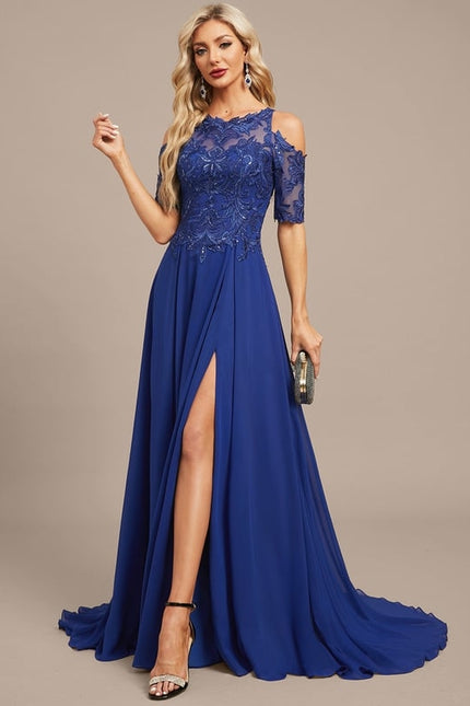 Robe Chic Bleue Éblouissante - gallery 1