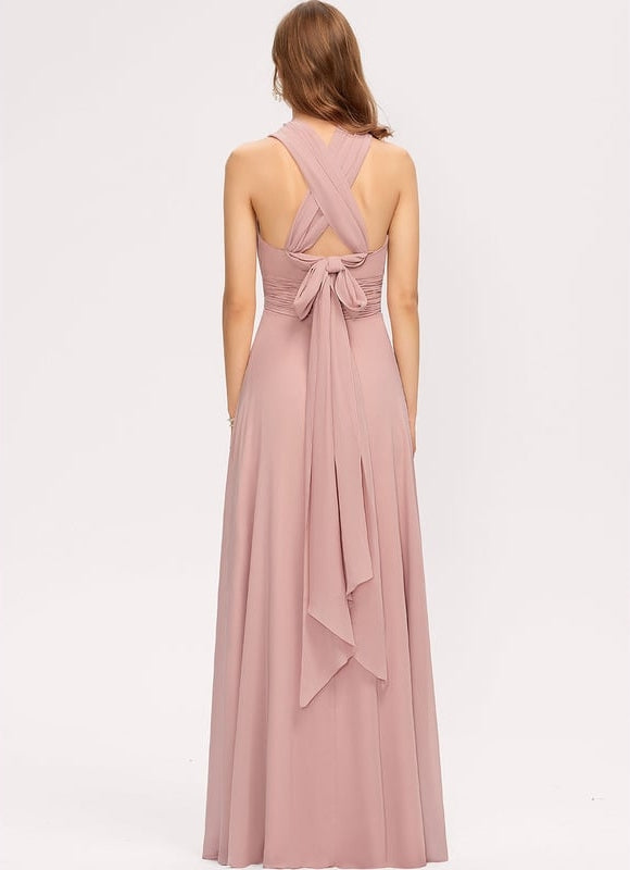 Robe Chic Élégance Rosée Éthérée - gallery 5