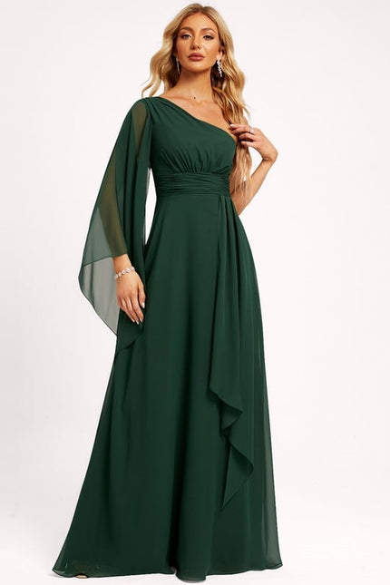 Robe Chic Asymétrique Beige