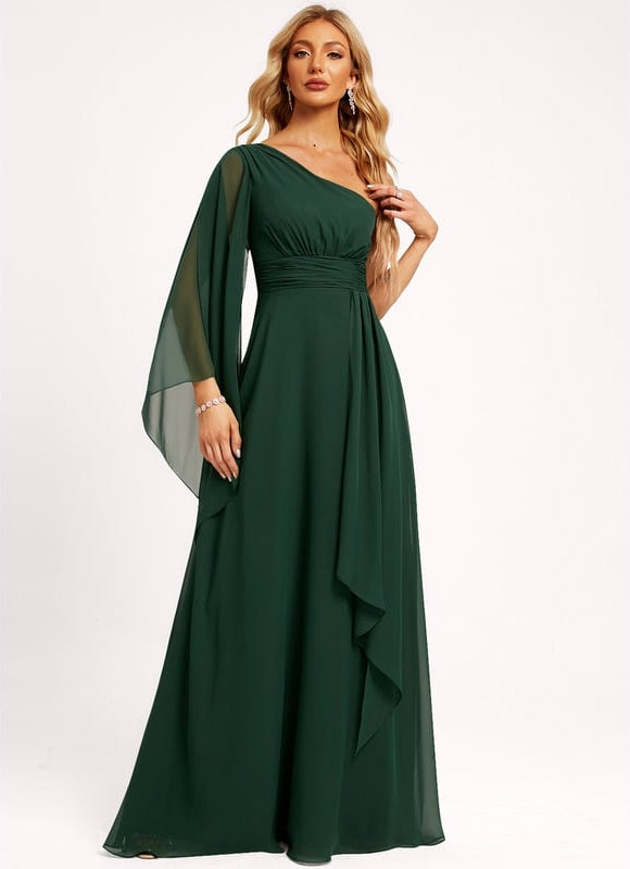 Robe Chic Asymétrique Beige
