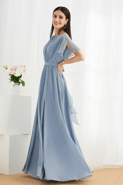 Robe Chic Mousseline Drapée - gallery 2