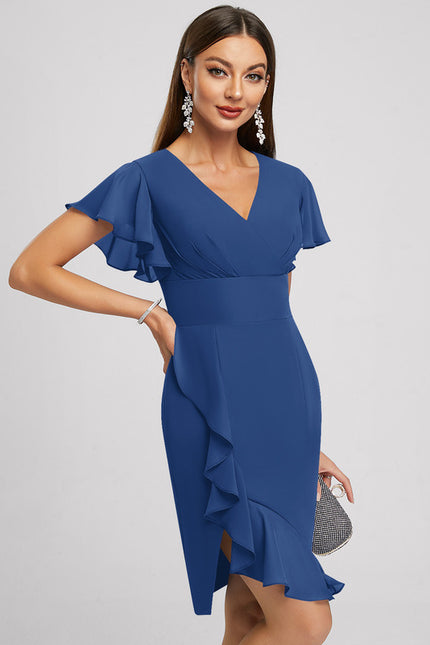 Robe Chic Volants Prune - gallery 2