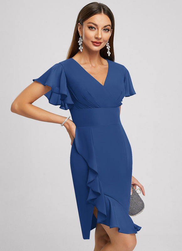 Robe Chic Volants Prune - gallery 2