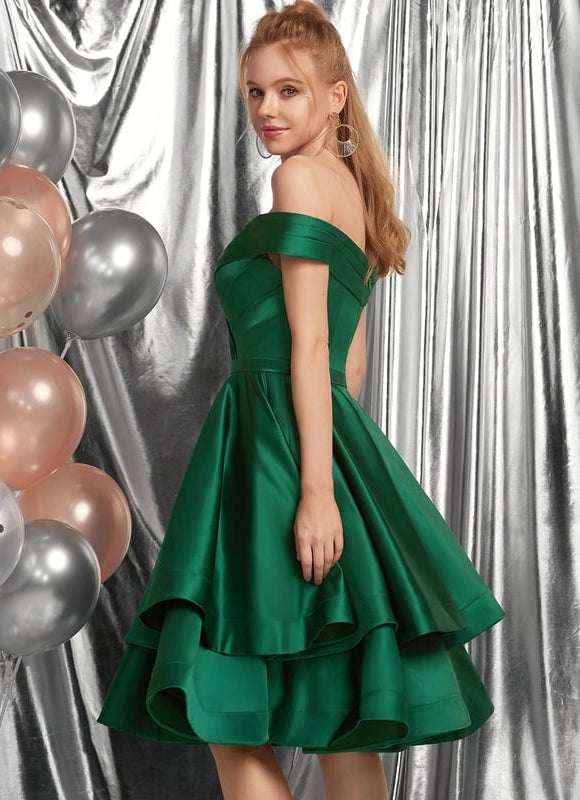 Robe Chic Satinée Trapèze - gallery 4