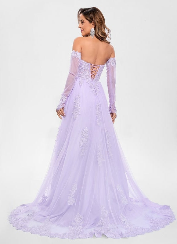 Robe Chic Événementielle Lavande - gallery 1