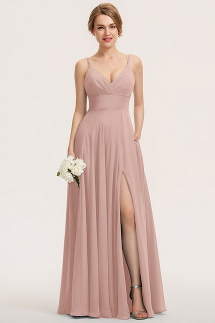 Robe Chic Longue Bordeaux Plissée