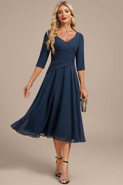 Robe Chic Chiffon Marine