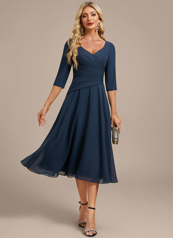 Robe Chic Chiffon Marine