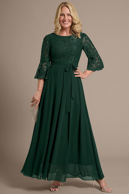 Robe Chic Dentelle Émeraude - gallery 3