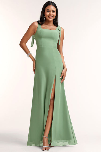 Robe Chic Longue Verte Élégante