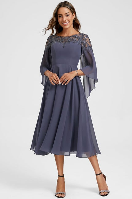 Robe Chic Longue Évasée Élégante - gallery 4